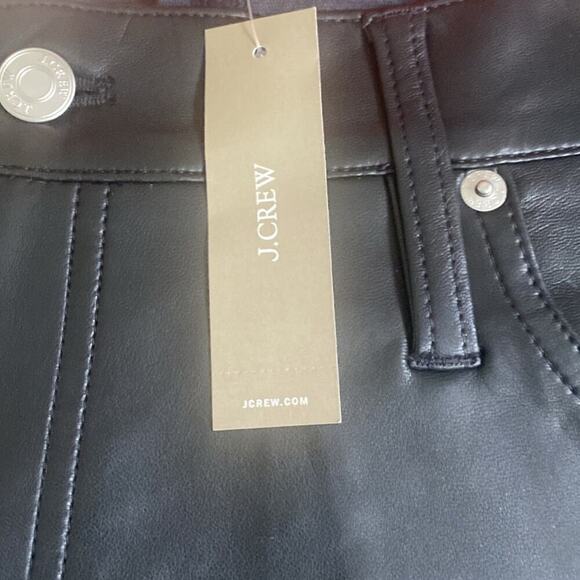 J. Crew black faux leather Slim wide-leg pant - Picture 10 of 13